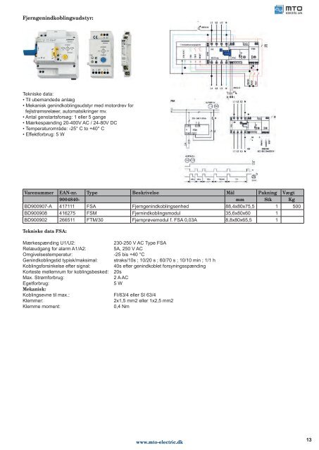 Schrack gruppemateriel - MTO electric A/S