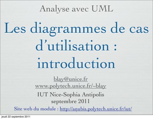 Cas d'utilisation - UniversitÃ© Nice Sophia Antipolis