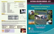 NWS-2011 Brochure.pdf - The Indian Institute of Welding