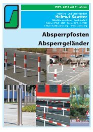 Sperrpfosten - Industrie- und Städtebedarf Helmut Sautter