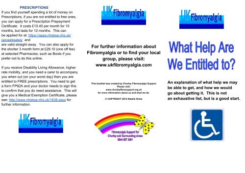 Help you are Entitled to (Non Benefits) - UK Fibromyalgia