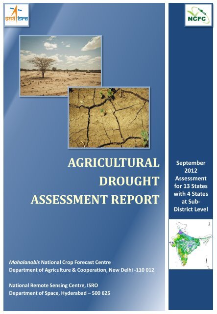 agricultural drought assessment report - Bhuvan - National Remote ...