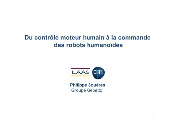 Du contrôle moteur humain à la commande des robots humanoïdes