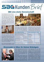 SBG eine starke Gemeinschaft! Ehrennadel in Silber für ... - Siedlungs