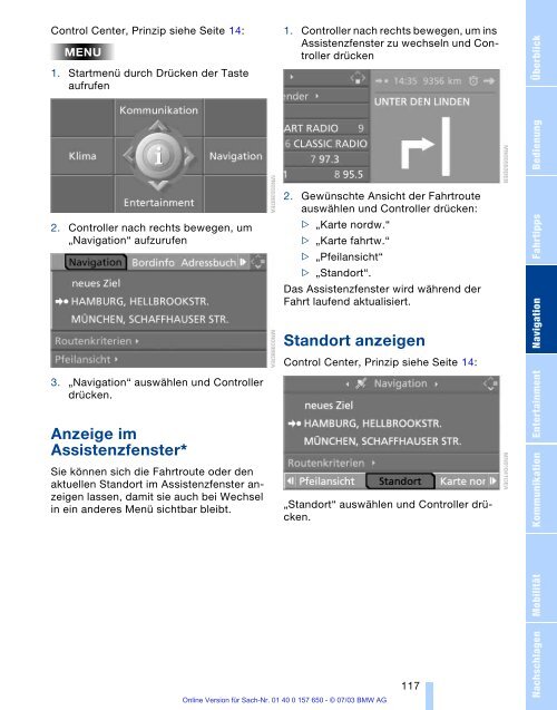 Betriebsanleitung zum Fahrzeug