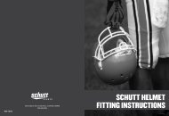 Schutt Helmet Fitting Instructions (PDF) - Schutt Sports