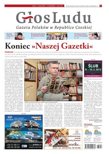 Koniec Â»Naszej GazetkiÂ« - GlosLudu.cz