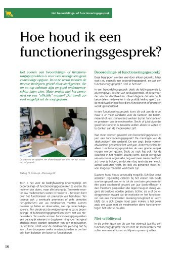 Hoe houd ik een functioneringsgesprek? - Wapening in Beton