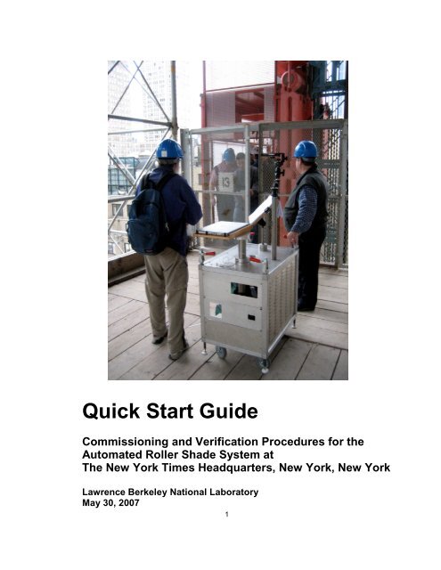 Quick Start Guide - Windows and Daylighting Group - Lawrence ...
