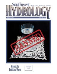 Cover & Table of Contents - Southwest Hydrology