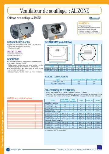 Ventilateur de soufflage : ALIZONE - Aldes