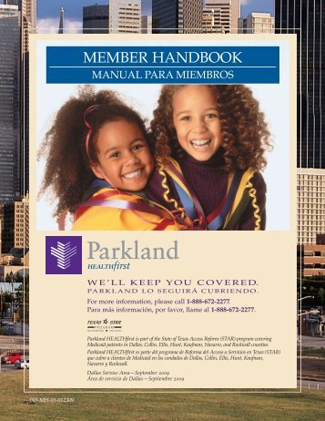 PHF Member Handbook - Parkland Community Health Plan, Inc.