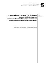 Examen final: travail de diplÃ´me (Annexe 2 Ã  la Directive sur l ...