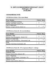 12. SSPV SCHWEIZERMEISTERSCHAFT ZUCHT Deitingen / SO ...