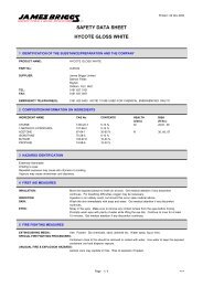 SAFETY DATA SHEET HYCOTE GLOSS WHITE - Saxon Brands