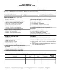 Adult Inpatient Antibiotic Approval Form - SHEA