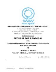request for proposal - Maharashtra Energy Development Agency