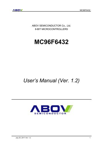 MC96F6432 - ABOV Semiconductor