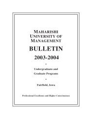 2003-2004 - Maharishi University of Management