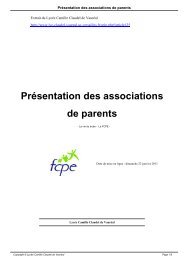 PrÃ©sentation des associations de parents - LycÃ©e Camille Claudel ...