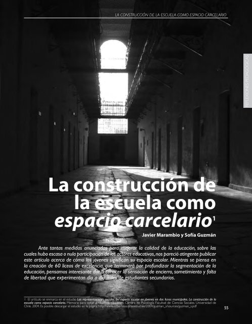 La construcción de la escuela como espacio ... - Revista Docencia