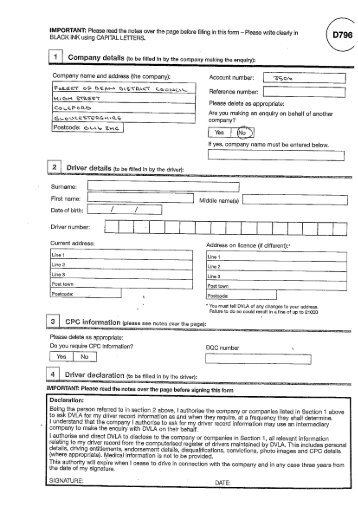 DVLA Mandate Form