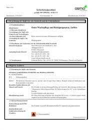 Sicherheitsdatenblatt - Osmo