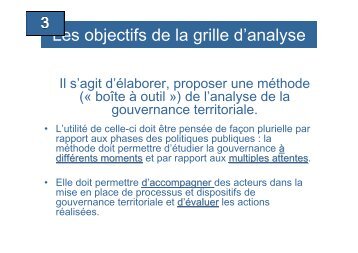 Les objectifs de la grille d'analyse - INRA Montpellier