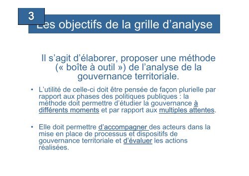 Les objectifs de la grille d'analyse - INRA Montpellier
