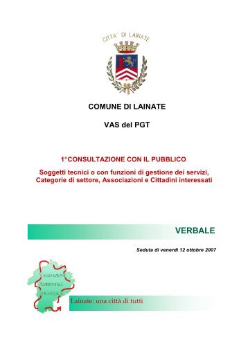 VERBALE - Comune di Lainate