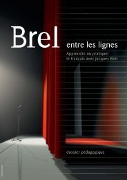 Apprendre ou pratiquer le franÃ§ais avec Jacques BREL - WBI