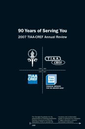 90 Years of Serving You 2007 Annual Review - TIAA-CREF