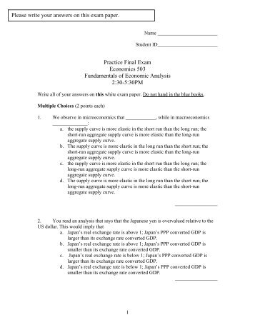 final exam mba 503 Mba 502 final project part ii mba 503 final project final submission final exam - key mba 774 macroeconomics prof greg brown 2007. final exam mba 503 Mba 502 final project part ii mba 503 final project final submission final exam - key mba 774 macroeconomics prof greg brown 2007.