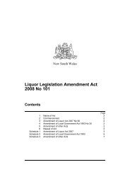 Liquor Legislation Amendment Act 2008 No 101 - NSW Legislation