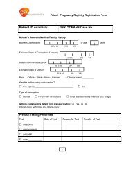 Registration form for Priorix â¢ Pregnancy Registry