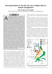 Karst geohazards in the UK: the use of digital data for hazard ... - Ispra