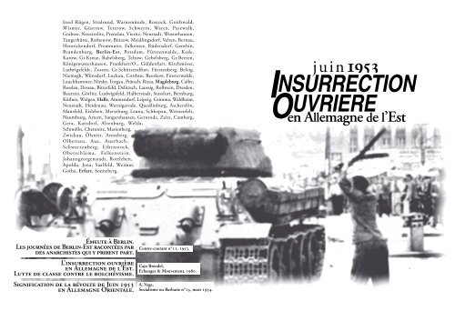 17 juin 1953 - insurrection ouvrière en Allemagne ... - Infokiosques.net
