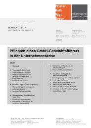 Nr. 7 Rechte und Pflichten eines GmbH GeschÃ¤ftsfÃ¼hrers