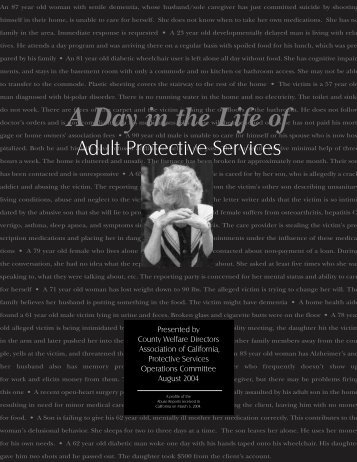 A Day in the Life of Adult Protective Services - Final Report ... - CWDA