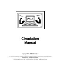Circulation Manual - PALS