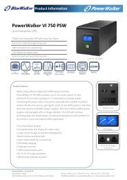 Datasheet - PowerWalker UPS