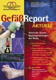 Arterielle DurchblutungsstÃ¶rungen der Beine - Deutsche GefÃ¤ÃŸliga eV