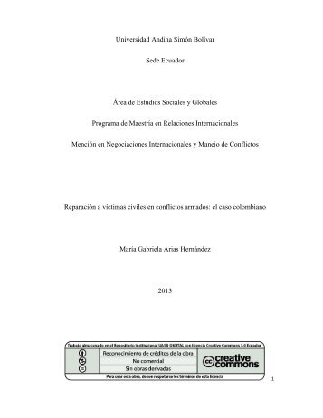 Universidad Andina Simón Bolívar Sede Ecuador Área de Estudios ...