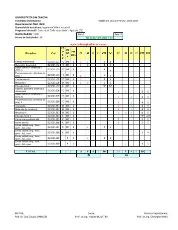 Page 1 UNIVERSITATEA DIN CRAIDVA _ Facultatea de Mecanica ...