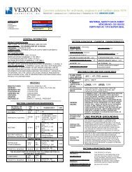 Material Safety Data Sheet - Vexcon Chemicals