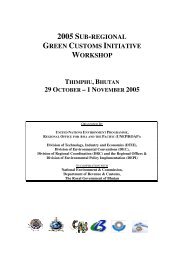 Bhutan - Green Customs Initiative