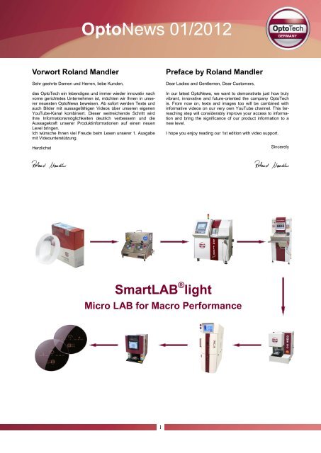 OptoNews 01/2012 - OptoTech