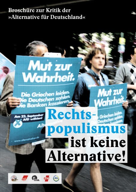 Rechtspopulismus ist keine Alternative!