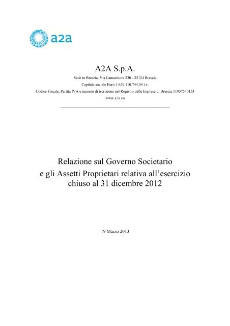 Relazione di corporate governance - A2A