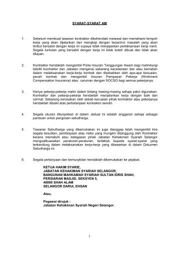 Fail Spesifikasi - Sistem Tender Dokumen dan Sebutharga - Selangor